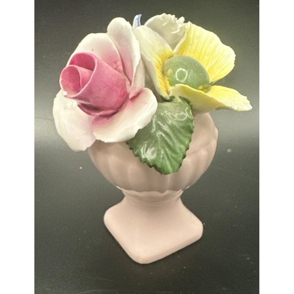 Crown Royal Adderley Floral England Bone China Flower Bouquet Vase Multi Color